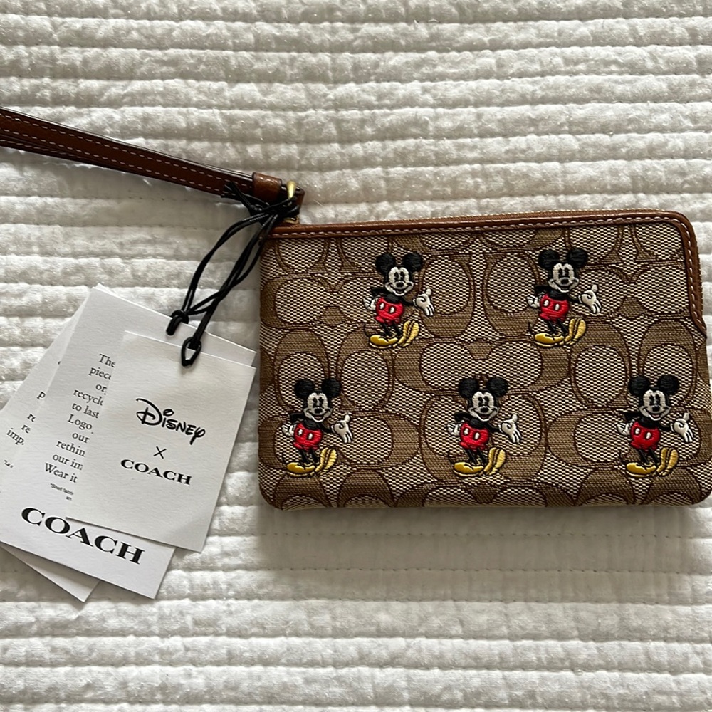 Disney X Coach Corner Zip Wristlet
